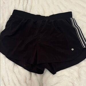 Xersion Women's Black Athletic Shorts with Stripes